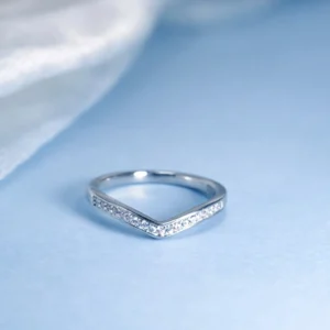 Classic V Shape Silver Ring