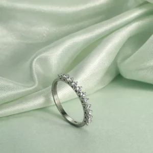 Crown Edge Silver Ring